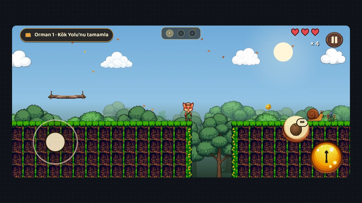 Foxy: Işıltının Dengesi — 41 bölümlük, elle çizilmiş 2D platform macerası